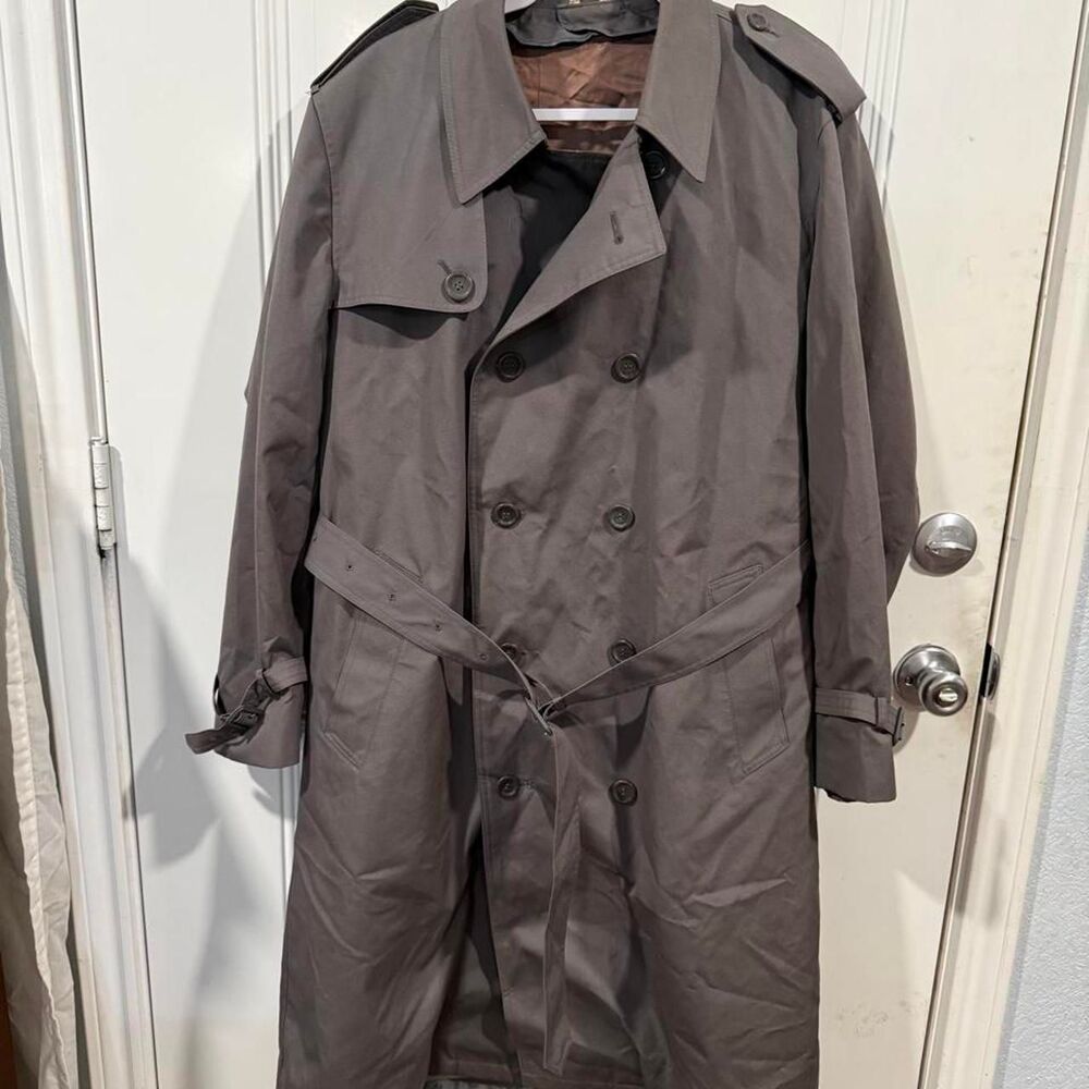 Oleg-cassini Men's Grey and Brown Coat